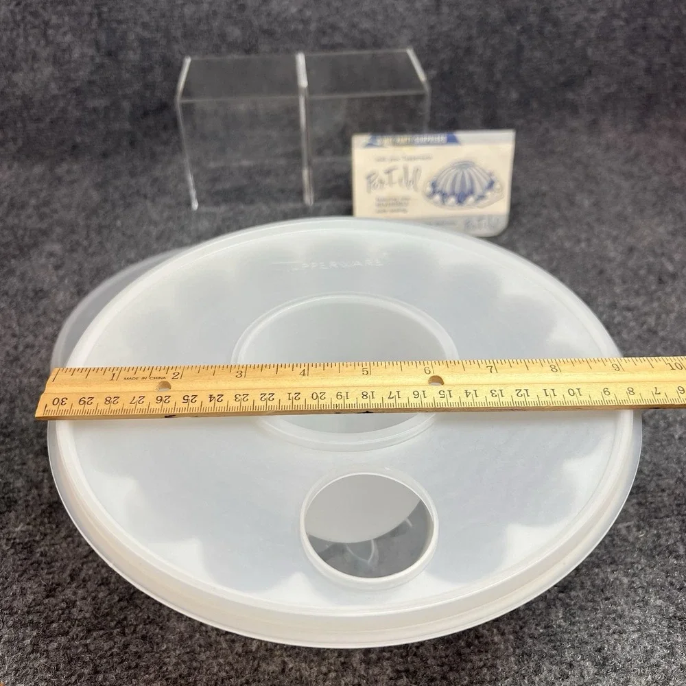 Vtg Clear Tupperware 4 Piece Par-T Jello Gelatin Mold Set #776, 777, 778 & 1203